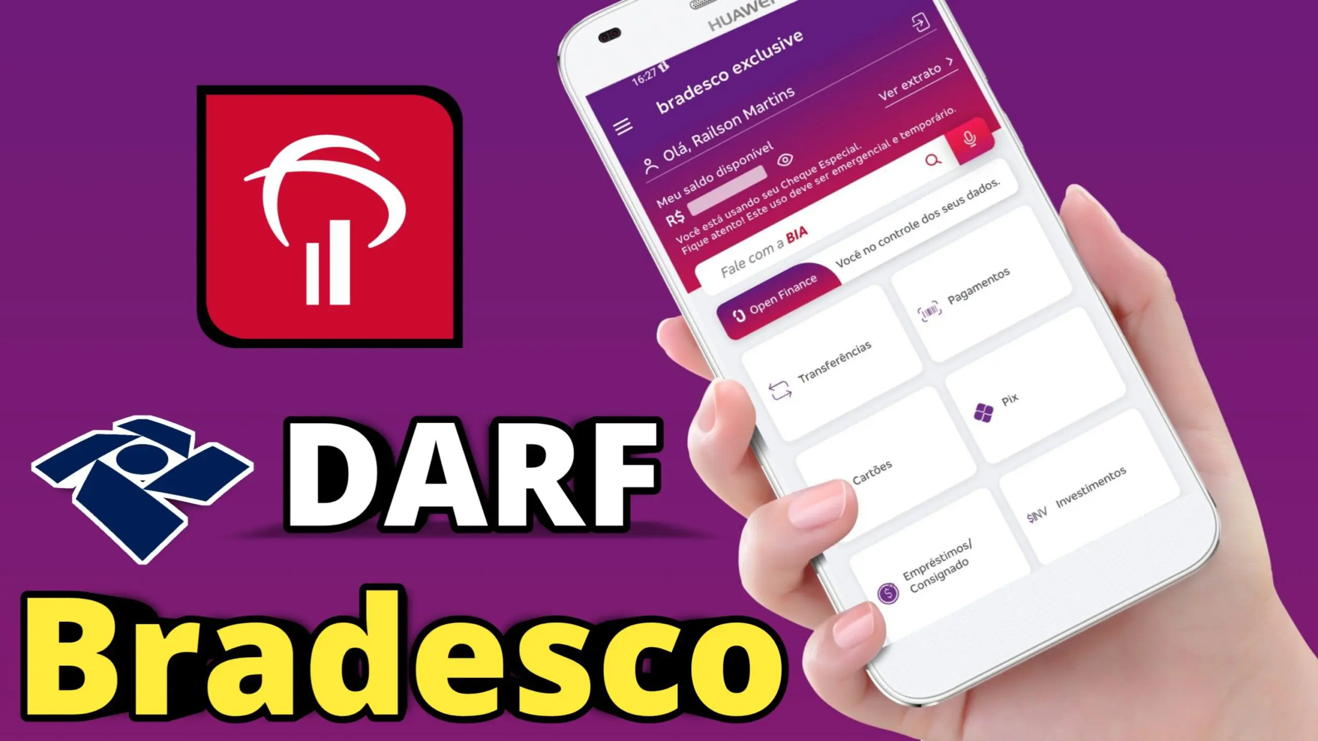 Como pagar DARF pelo app do Bradesco no celular