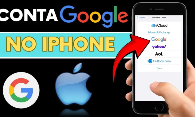 como adicionar conta Google no iPhone