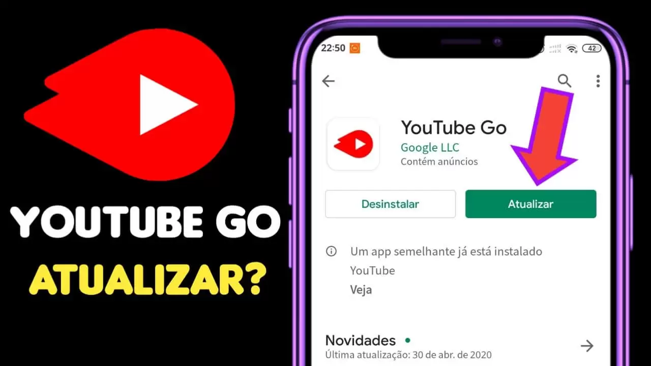 Como Atualizar o YouTube Go pela Play Store