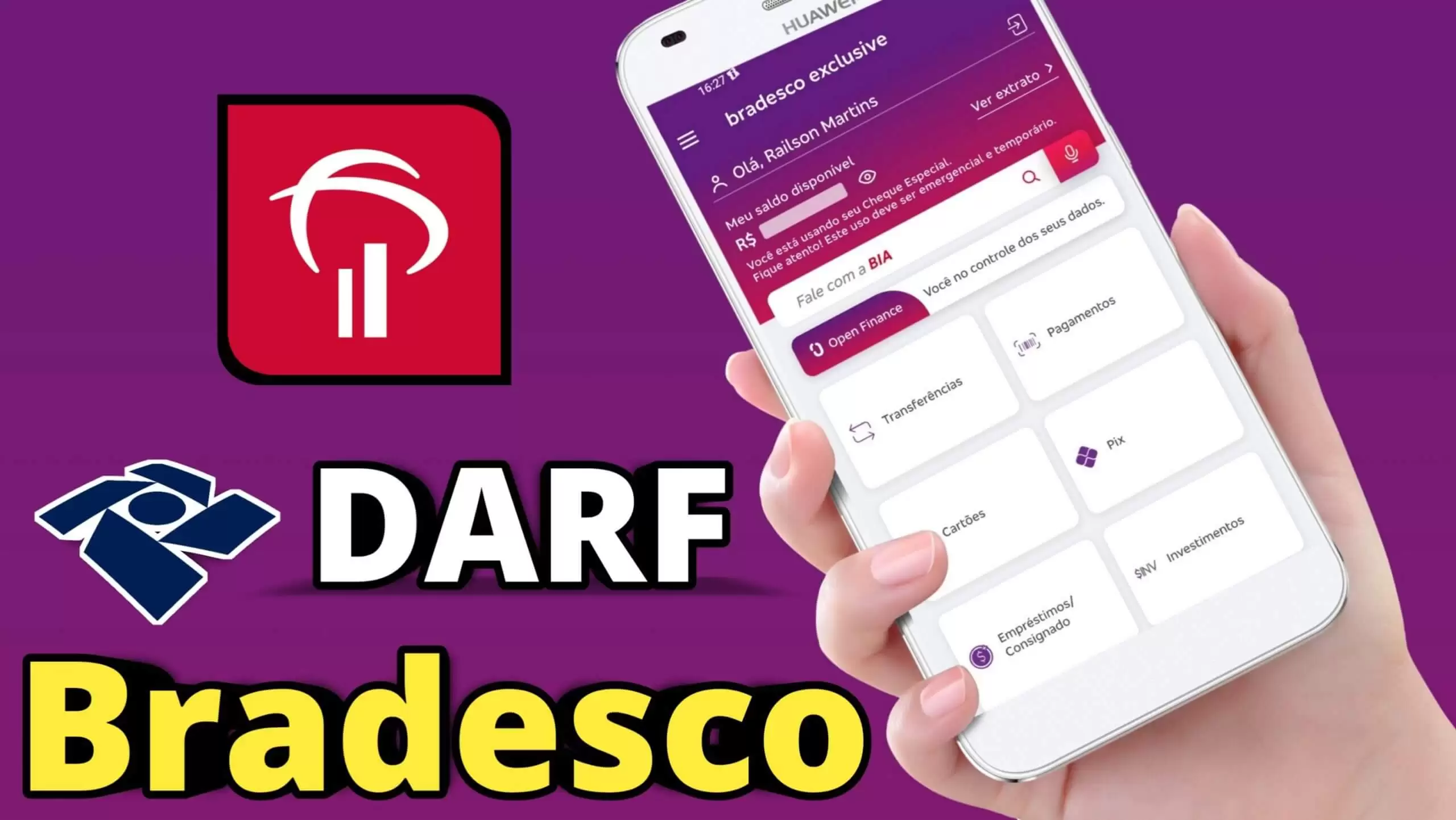 Como pagar DARF pelo app do Bradesco no celular