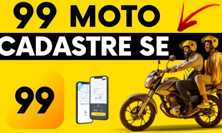 como se cadastrar na 99 moto